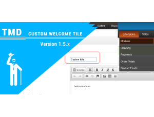 Custom welcome title (Multi-language supported) 1.5.x